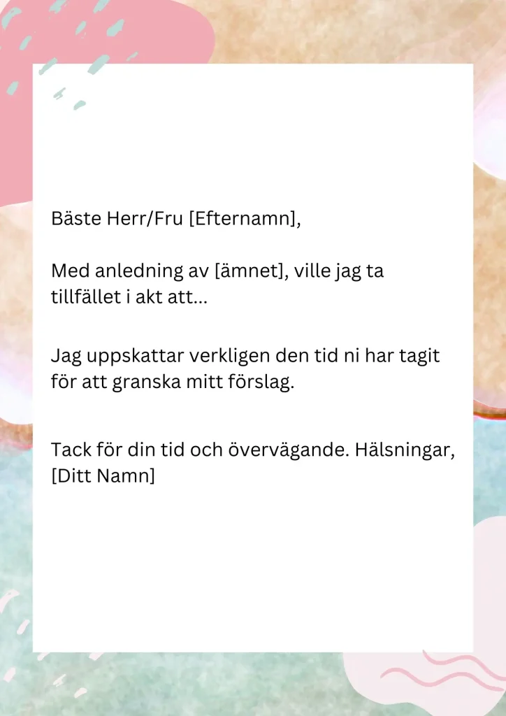 كيف تكتب رسالة باللغة السويدية